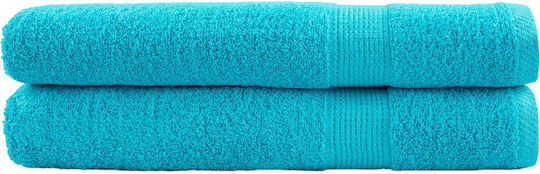 vidaXL Set 2 Hotel Pool and Beach Towels 200x80 cm 600gsm Turquoise
