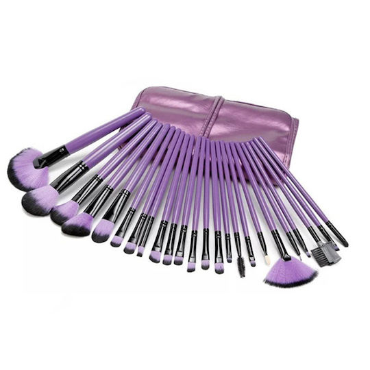 Professional Set with Makeup Brushes made of Synthetic Hair 24pcs