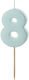 PartyDeco Birthday Candle Number "8" in Green C...