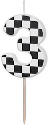 PartyDeco Birthday Candle Number "3" SCU7-3