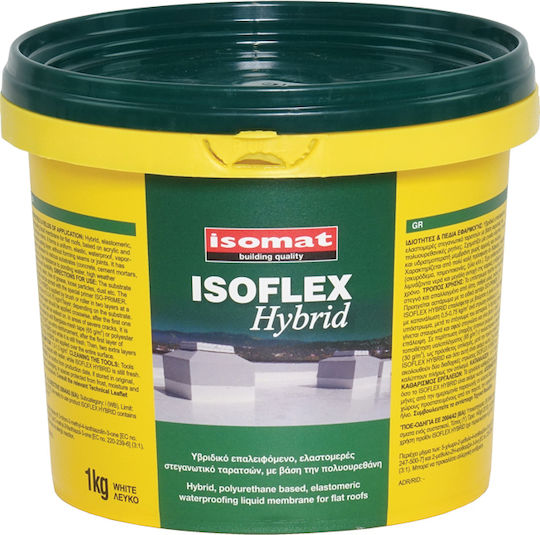 Isomat Isoflex Hybrid Еластомерен Акрил Нанасяемо Уплътнително Полиуретан 13кг Бял