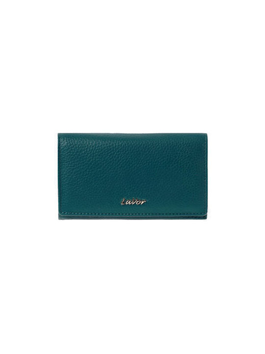 Lavor Large Leather Women's Wallet with RFID Turquoise