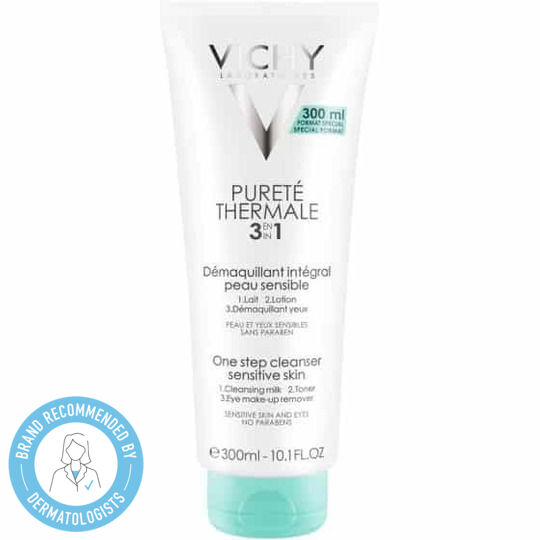 Vichy Purete Thermale 3 In 1 Emulsion Cleansing Face & Eyes 300ml