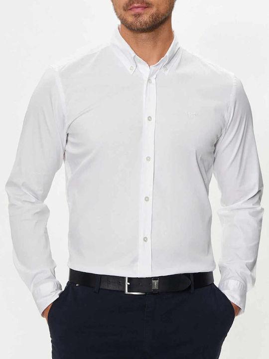 Boss Langärmlig Baumwolle Hemd White
