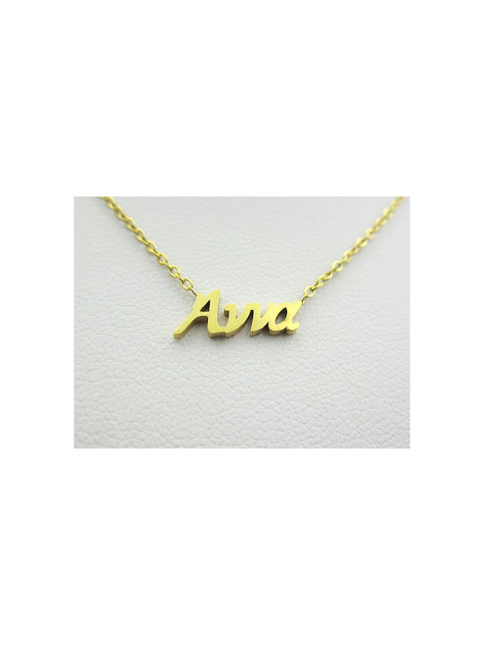 Stainless Steel Necklace Name Anna Gold 1 piece