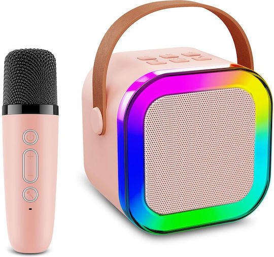 Arrango Ηχείο Karaoke με Ασύρματο Μικρόφωνο και Εφέ Φωτισμού AC49455 Μπεζ