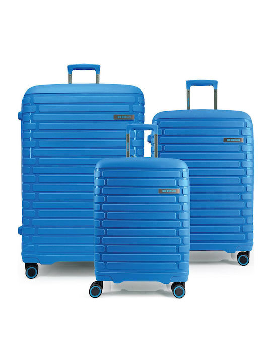 Bg Berlin Forecast Hart Koffer Blau mit 4 Räder Set 3 Stück