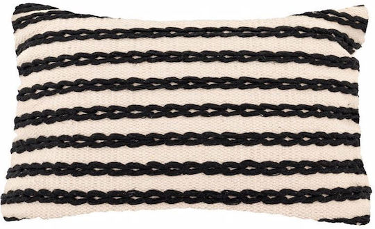 Iliadis Iliadis Zierkissen Sofa-Kissen Weiß-Schwarz Riege 30x50cm