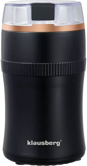 Klausberg Ηλεκτρικός Μύλος Καφέ 200W με Χωρητικότητα 60gr Μαύρος