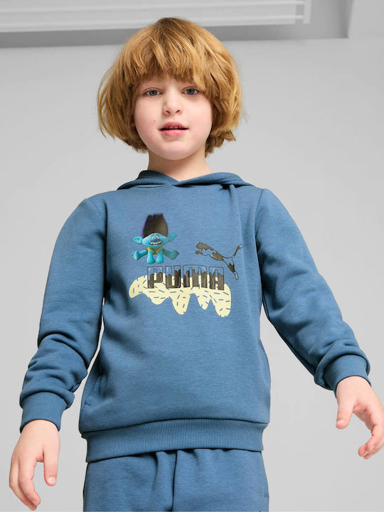 Puma Kids Sweatshirt with Hood Blue X Trolls Tr