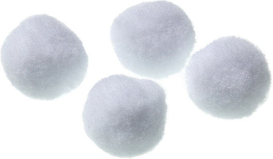 Nuova Vita Pom Pom Handwerk Weiß mit Durchmesser 20mm Set 100Stück