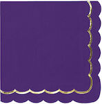 Party Napkins Purple 16pcs