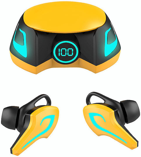Nubi K8 In ear Bluetooth хендсфри Слушалки с Кутийка за Зареждане Жълт
