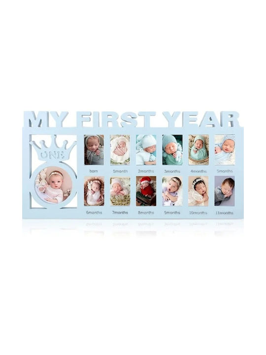 12 Month Baby Growth Record Wall Picture Frame with 13 Slots