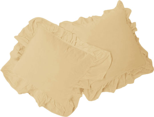 Darymex Decorative Pillow Case 100% Cotton Beige 40x40cm