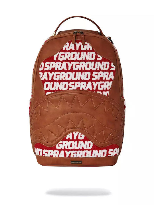 Sprayground School Bag Backpack Junior High-High School in Brown color 21lt