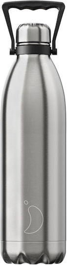 Chilly's Bottle Thermos Stainless Steel BPA Free 1.8lt Silver