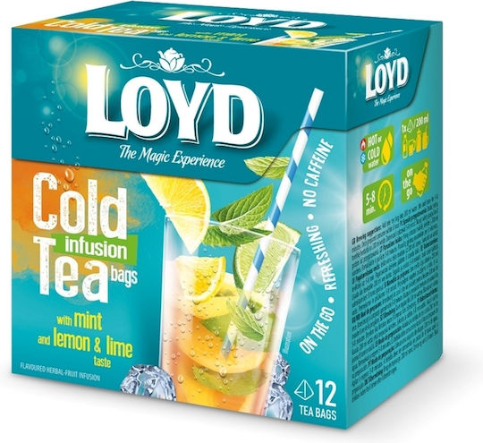 Loyd Cold Infusion Tea Μέντα Λεμόνι Lime 12 Πυραμίδες X 2.5gr 30gr