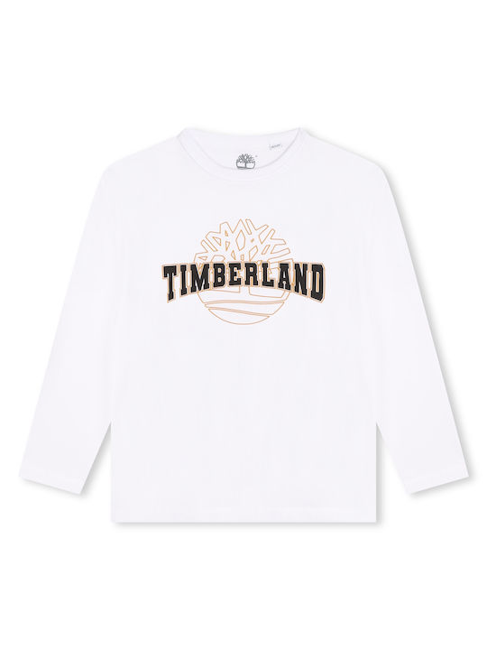 Timberland Bluză pentru copii Cu mâneci lungi Albă