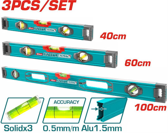 Total THT10203 Нивелир Алуминиев 100бр