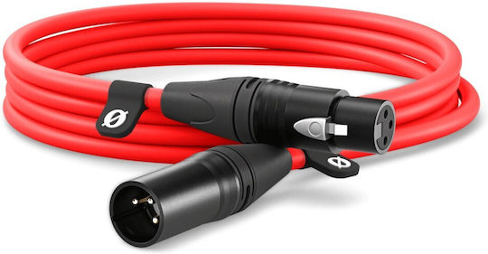 Rode Кабел XLR Мъжки - XLR Женски Червен 3м 9032P-1