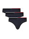 Herren Slips Blau mit Mustern 3Packung