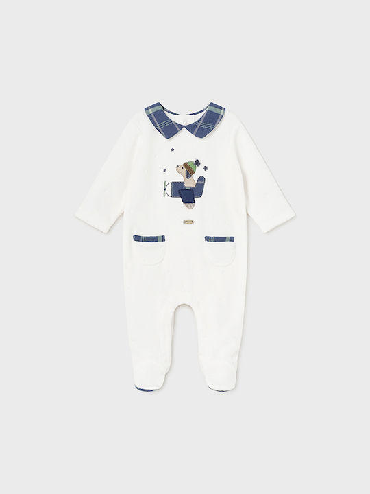 Mayoral Baby Bodysuit Velvet ecru