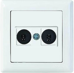 Mutlusan Daria Socket Speakers with Frame in Wh...