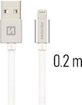 Swissten USB-A zu Lightning Kabel Silber 0.2m