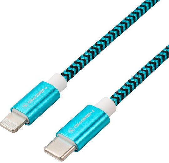 Cablu Gogen Usb-c Lightning 1 M împletit Usbc8p100mm26 Albastru