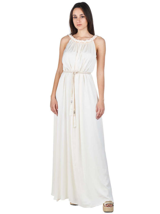 Sommer Maxi Damenkleid Beige