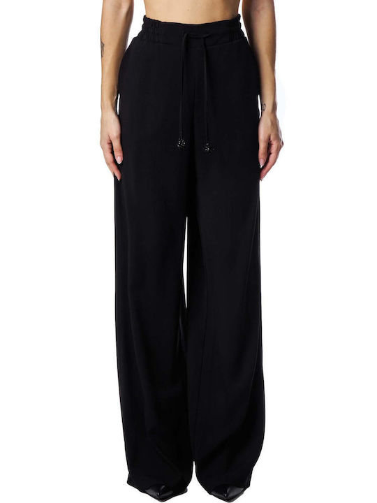 Access Women's Fabric Trousers with Elastic Black