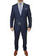 Summer Men's Suit with Slim Fit Navy