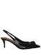 Leder Pumps Schwarz