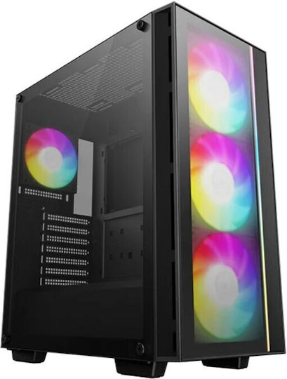 Deepcool Matrexx 55 V4 C Gaming Midi Tower Κουτί Υπολογιστή με Πλαϊνό Παράθυρο και RGB Φωτισμό Μαύρο