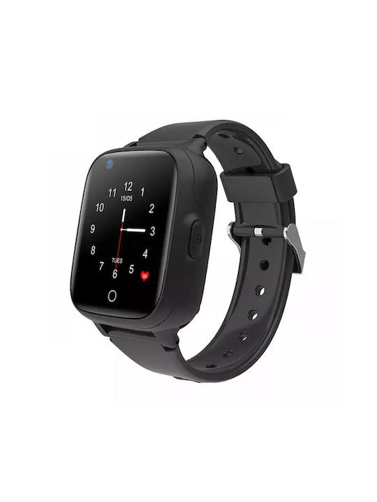 Nubi Smartwatch pentru copii cu GPS și curea din cauciuc/plastic Negru