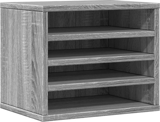 Ξύλινη Θήκη Χαρτιών σε Γκρι Χρώμα 26x29.5x36εκ. 1τμχ