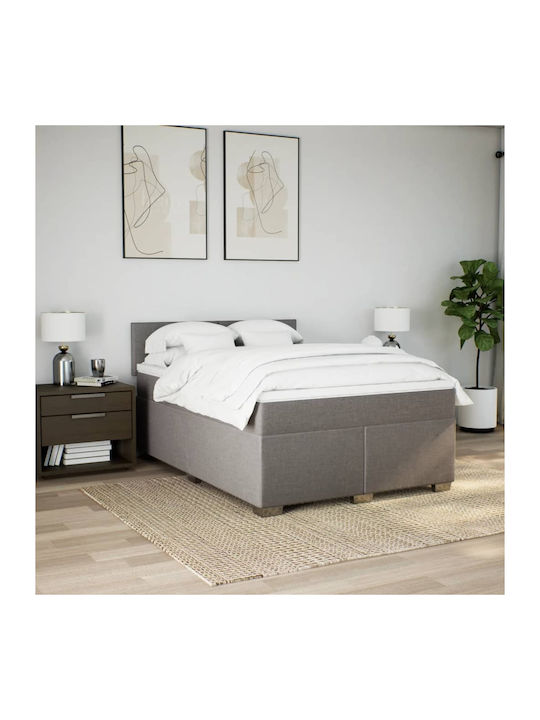 Doppelbett Bezogen mit Stoff Braune mit Lattenr...