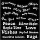 Stamperia Stencil Designs Christmas Quotes