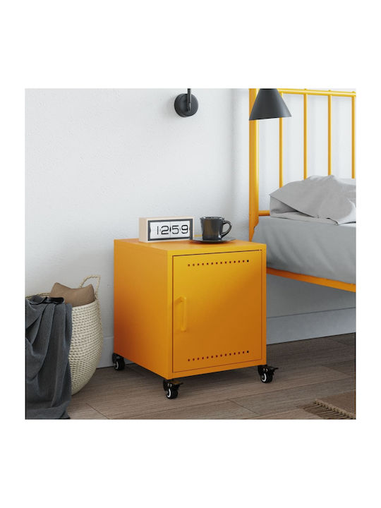 Wooden Bedside Table Yellow 36x39x43.5cm