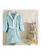 Kids Hooded Bathrobe Green