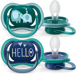 Philips Ultra Air Schnuller Silikon Elefanten - Grün für 18+ Monate 2Stück Philips Ultra Air Schnuller Silikon Elefanten - Grün für 18+ Monate 2Stück