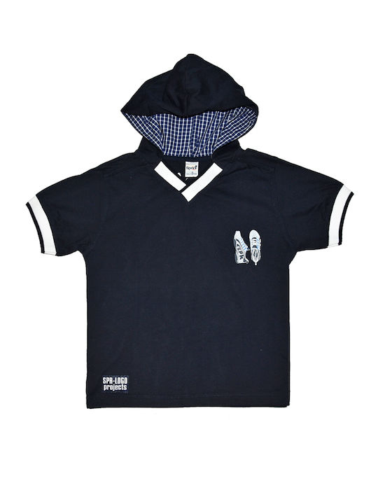 Kinder-Sweatshirt mit Kapuze und Taschen Blue