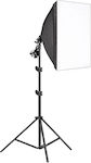 Photography Softbox Continuous Lighting Adjustable Tripod No Bulbs