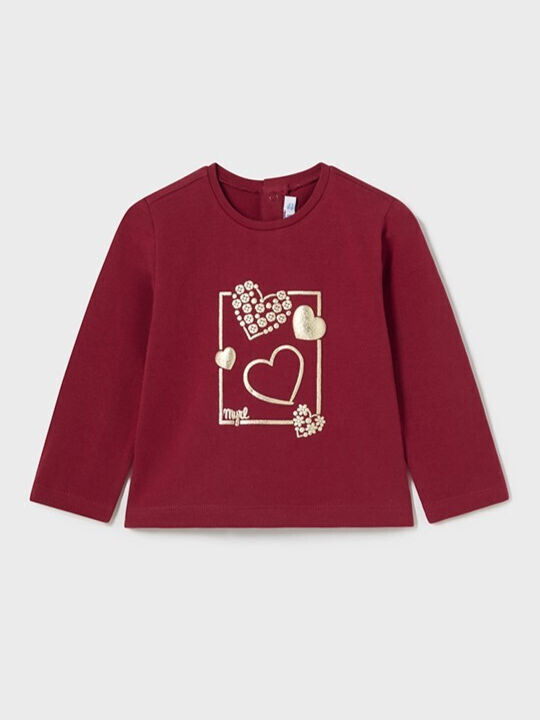 Mayoral Kids Blouse Long Sleeve red