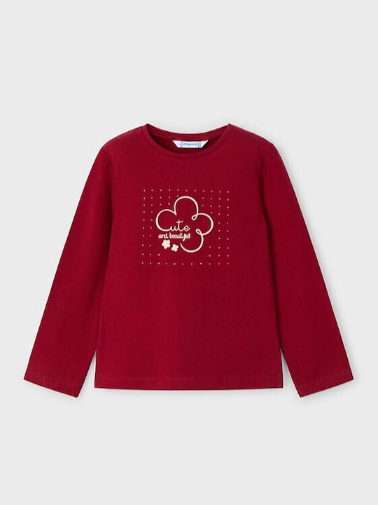 Mayoral Kids Blouse Long Sleeve red