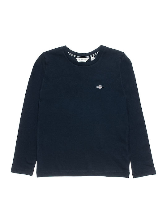 Kids' Shirt Long Sleeve Navy Blue