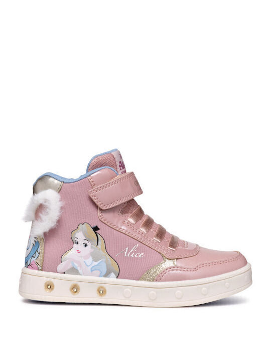Skylin Παιδικά Sneakers High με Σκρατς Ροζ