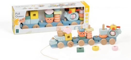 Classic World Συρόμενο Παιχνίδι Ocean Wooden Railway από Ξύλο για 12+ Μηνών