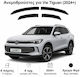 Heko Set of Windbreakers Front and Rear Car Dark Fime for Volkswagen Tiguan 2022+ 4pcs